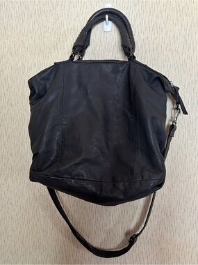 Free People Jackson Distressed Tote Goat Leather Slouchy Shoulder Bag Studded